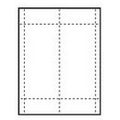 Classic Vertical Paper Agenda/ Name Badge Insert - 3 Color (4"x8")